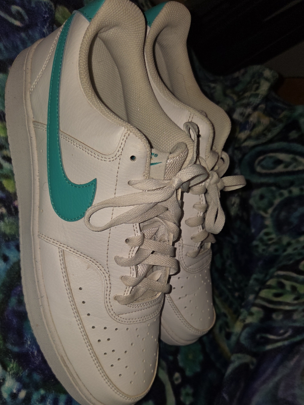 Nike Court Vision Lo NN White Clear Jade Low Top MENS Sneakers SZ 12